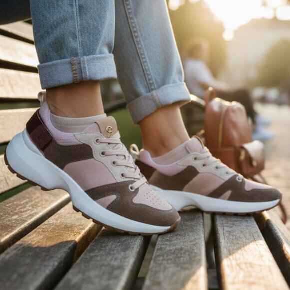 Veronica Beard Shoes - Veronica Beard Original Prototype Grey Mink Rose Dust Suede Lace-Up Sneaker SZ 6